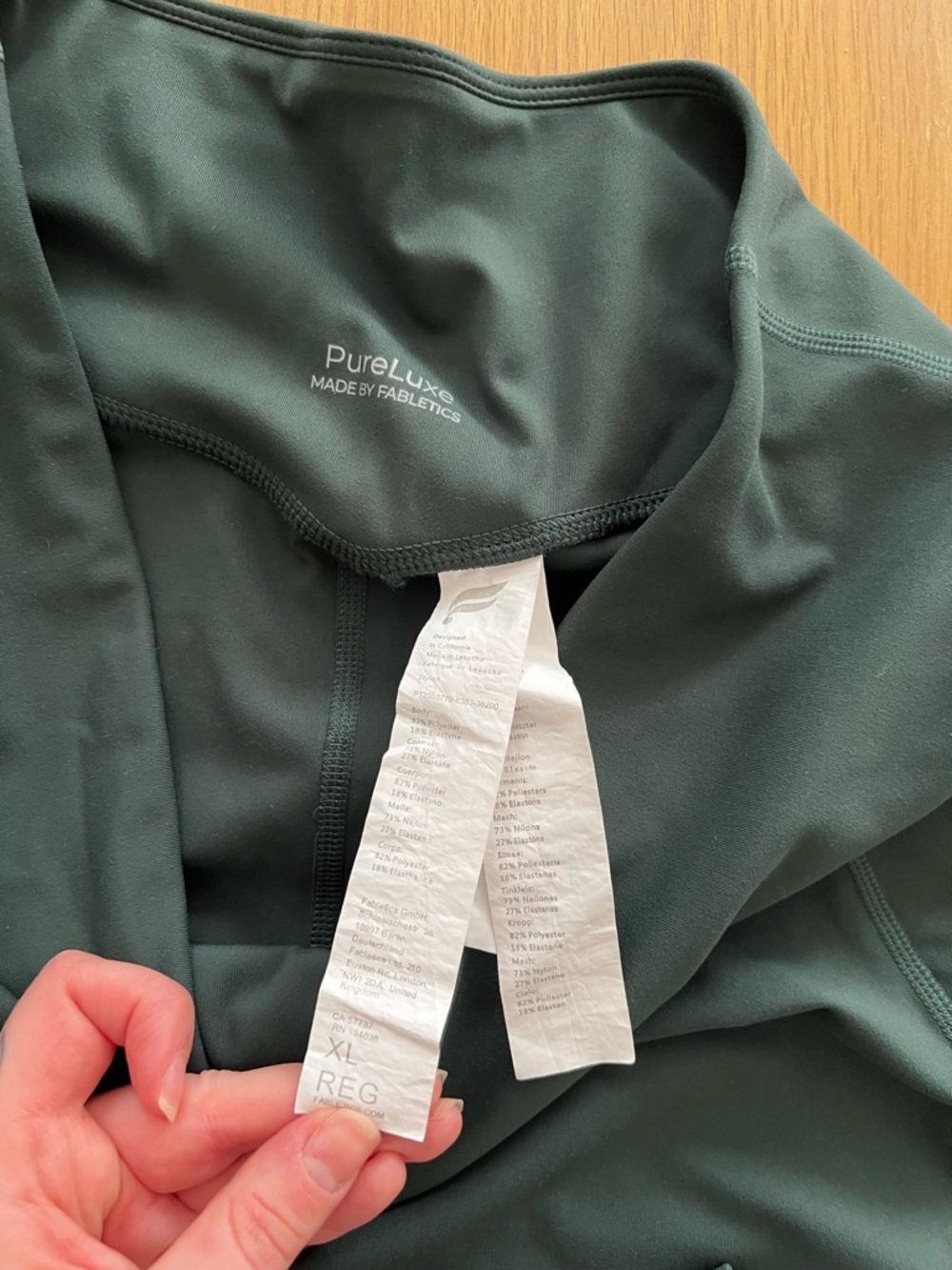 Fabletics Forest Green High-Waist Leggings - Picture 2 of 4